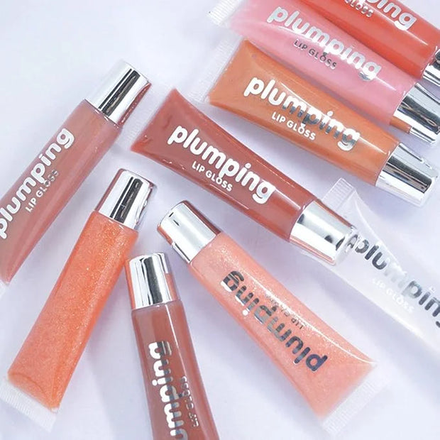 MAEPEOR Glitter Glossy Plumping Lipgloss 9 Colors Moisturizing Lip Plumper Shiny Jelly Lip Gloss Natural Liquid Lipstick f...