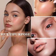 Cream Blush Stick with Brush and Makeup Sponge,Waterproof Multi Cream Makeup Stick,Lightweight,Long-lasting,2 in 1 Multi B...