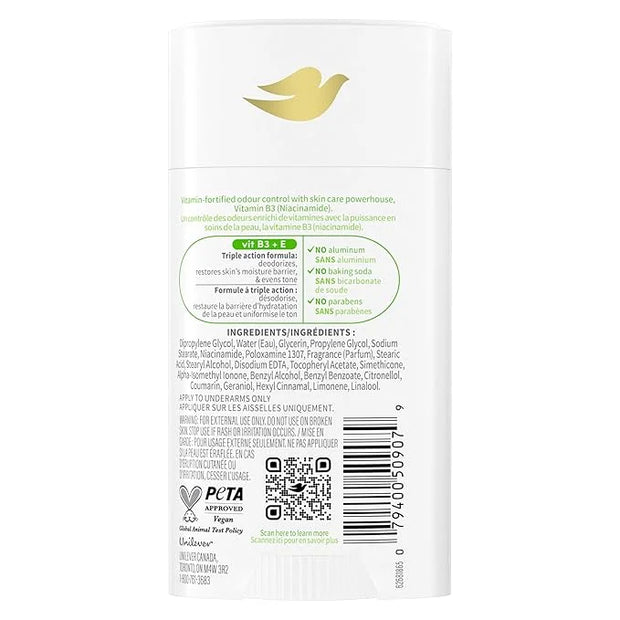 Dove VitaminCare+ Aluminum Free Deodorant Stick Cucumber & Melon for 72H Odor Protection Breathable Deodorant for Women 2....