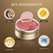 Puffy Eyes Smoothing Under Eye Patches, Caffeine Eye Masks for Wrinkles and Dark Circles, Undereye Bags, Brightening Skinc...