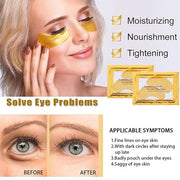 30 Pairs 24K Gold Lip & Under Eye Mask Set - Hydrating Gel Pads for Dry Lips & Dark Circles | Skincare with Hyaluronic Aci...