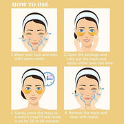 30 Pairs Under Eye Collagen Patches, Gold Moisturizing Under Eye Mask, Under Eye Gel Pads for dark circles and puffiness -...