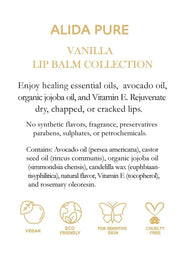 Vanilla Lip Balm Collection, Vegan Lip Lips,