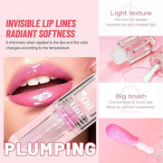 Magic Color Changing Lip Oil, Lip Oil Color Changing, Hydrating Lip Gloss Warm Change, Big Brush Color Changing Lip Oil, L...