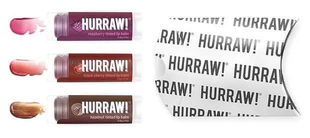 Hurraw! Raspberry Tinted, Black Cherry Tinted, Palm