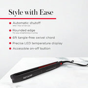 REVLON SmoothStay Coconut Oil Infused Hair Straightener - Flat Iron Hair Straightener for Sleek Straight Hairstyles, Enhan...