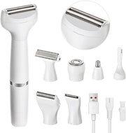7 in 1 Facial Hair Removal and Bikini Hair Trimmer for Women Painless Electric Face Shaver Nose Eyebrow pubic Trimmer Repl...