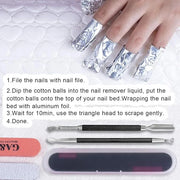 2PCS Metal Black Cuticle Pusher