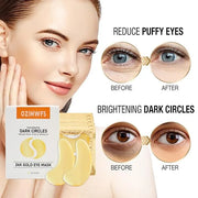Organic 24K Gold Eye Mask with Collagen. Treatments reduce Puffy Eyes and Dark Circles Reduce Wrinkles and Fine lines - Pr...
