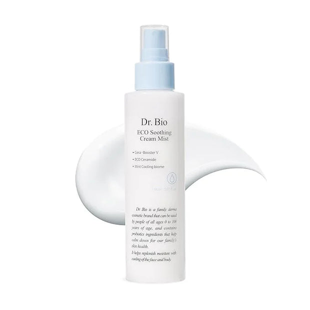 ECO Soothing Cream Mist (5.07oz/150ml), Face and Body Mist for Senstive Skin, Immediate Hydration and Soothing with Probio...