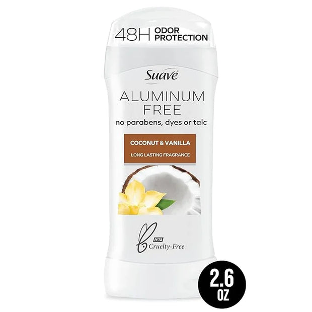 Suave Aluminum-Free Deodorant for Women, Coconut & Vanilla, 2.6 Oz - Product Image