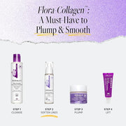 DERMA E Advanced Peptides and Vegan Flora-Collagen Serum – Double Action Collagen Face Cream with Peptide Complex – Intens...