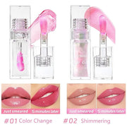 2 Pcs Magic Color Changing Lip Oil, Long Lasting Moisturizing Lip CareNon-Sticky Fresh Texture Glimmer Lip Glow Oil. (Magi...