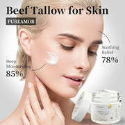 Grass-Fed Beef Tallow for Skin Made in USA, Absorbent, Soothing Tallow and Honey Balm, Smoother Beef Tallow for Face, Whip...