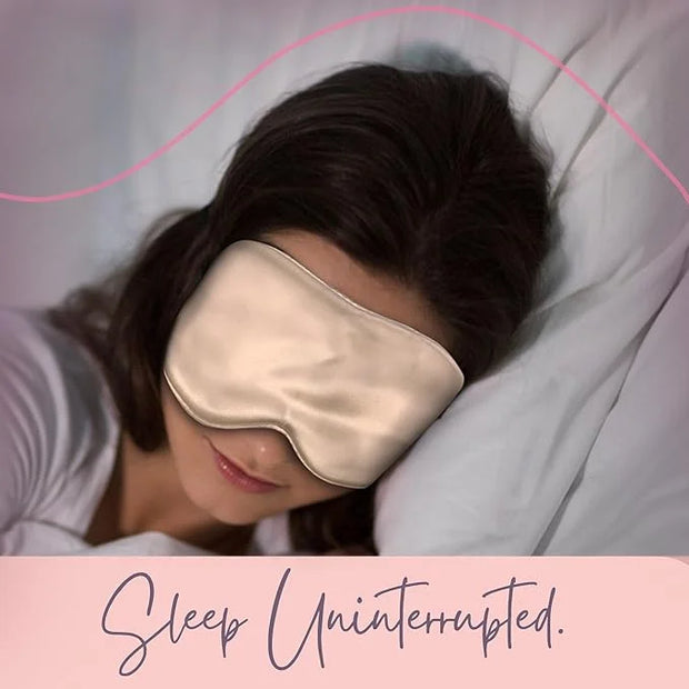 CELESTIAL SILK 100% Silk Sleep Mask for Women with Silk Covered Elastic Strap, Eye Mask for Sleeping (One Size, Taupe) - P...