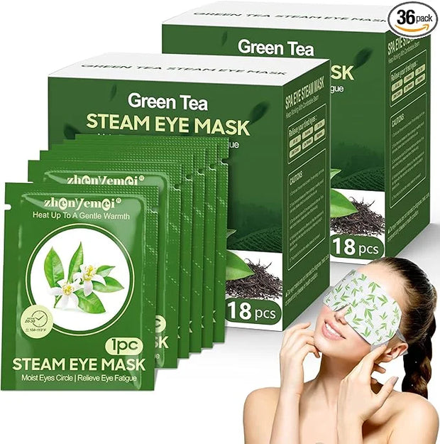 36 Pack Self Heating Eye Mask,6A Silk Cotton Material Steam Eye Mask, Self Heated Warm Compress for Fast Relief of Dry Eye...