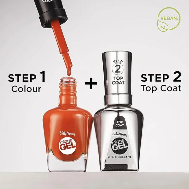Sally Hansen Miracle Gel™, Matte Top Coat 102, Long Lasting, Gel-Like Formula, No UV Lamp Needed, Clear Nail Polish - Prod...