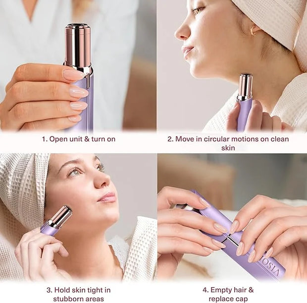 Facial Hair Removal for Women | Electric Razor Device Small Mustache Dermaplaning Remover Tools Tweezers Epilator Trimmer ...