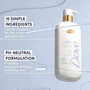 Dove Fragrance Free Body Wash Ultra Sensitive Gentle all-over cleanse 10 essential ingredients 18.5 oz - Product Image