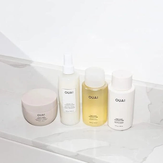 OUAI Fine Shampoo and Conditioner Set - Sulfate Free Shampoo and Conditioner for Fine Hair - Made with Keratin, Marshmallo...