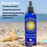 After Sun Moisturizing Spray & Hair Detangler Combo (3 Pack) - 12oz Full Size + 2oz Travel Size Hydrating Facial and Body ...