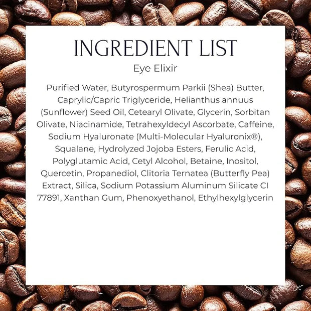 Tru Alchemy Eye Elixir Cooling Eye Treatment Cream - Dark Circle Eye Cream for Puffiness and Bags Under Eyes - Caffeine, H...