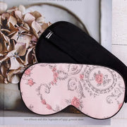 Maxfeel 100% Pure Silk Eye Mask - Sleep Eye Cover in Floral Colors (#1) - Product Image