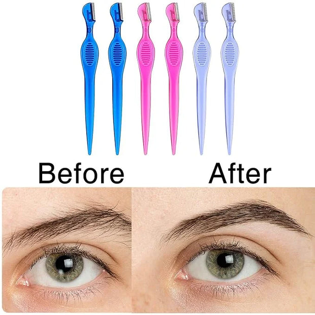 30 Pcs Dermaplane Razor Eyebrow Razor for Women Trimmer Shaver with Precision Cover Multipurpose Exfoliating Dermaplaning ...