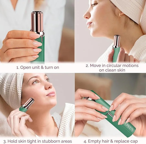 Facial Hair Removal for Women | Electric Razor Device Small Mustache Dermaplaning Remover Tools Tweezers Epilator Trimmer ...