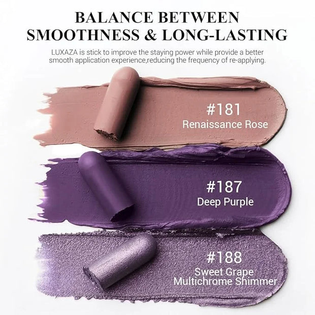3PCS Cream Eyeshadow Stick Set,Pro Longwear Purple Eye Shadow Sticks Pencil Crayon-Grape Glam - Product Image