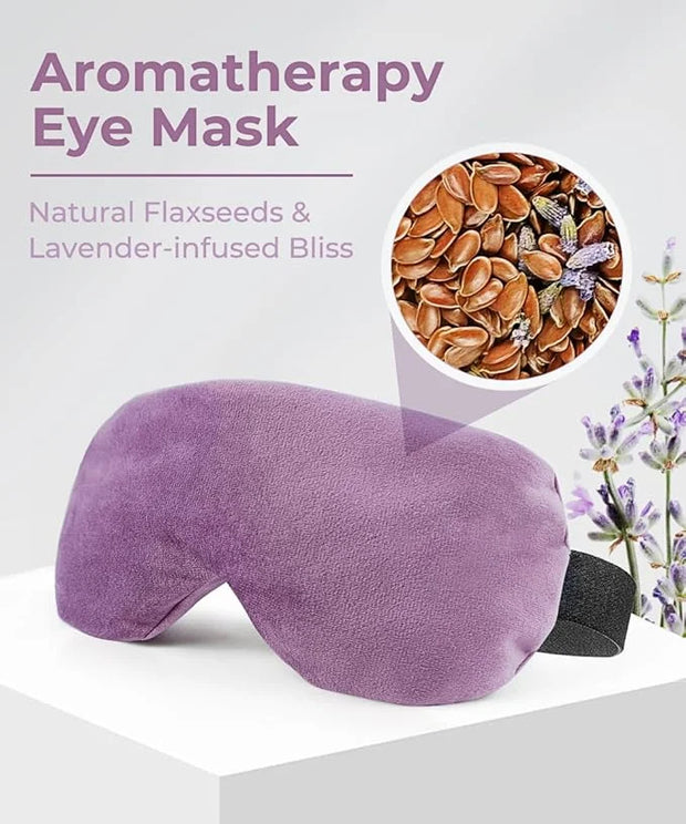 Aroma Season Heated Eye Mask for Dry Eyes, Warm Eye Compress with Flaxseed, Moist Heat Therapy - Product Image