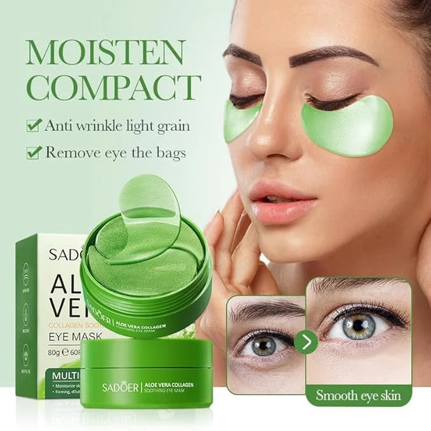 Under Eye Patches, 60PCS Aloe Vera Under Eye Mask for Dark Circles and Puffiness, Under Eye Gel Pads Improve Under Eye Bag...
