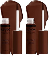 NYX PROFESSIONAL MAKEUP Butter Gloss Brown Sugar, Non-Sticky Lip Gloss - Lava Cake (Rich Brown) (Pack of 2) - Product Image