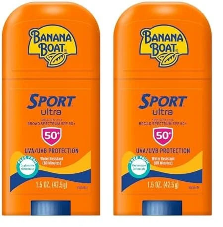 Banana Boat Sport Ultra Sunscreen Stick SPF 50, 1.5oz | Travel Sunscreen, Mini Sunscreen, SPF Stick Sunscreen, Oxybenzone ...