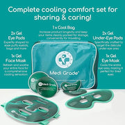 Medi Grade Cooling Ice Face Mask and Cooling Eye Mask for Puffy Eyes & Migraine Relief - Self Care Face Ice Pack with Chil...