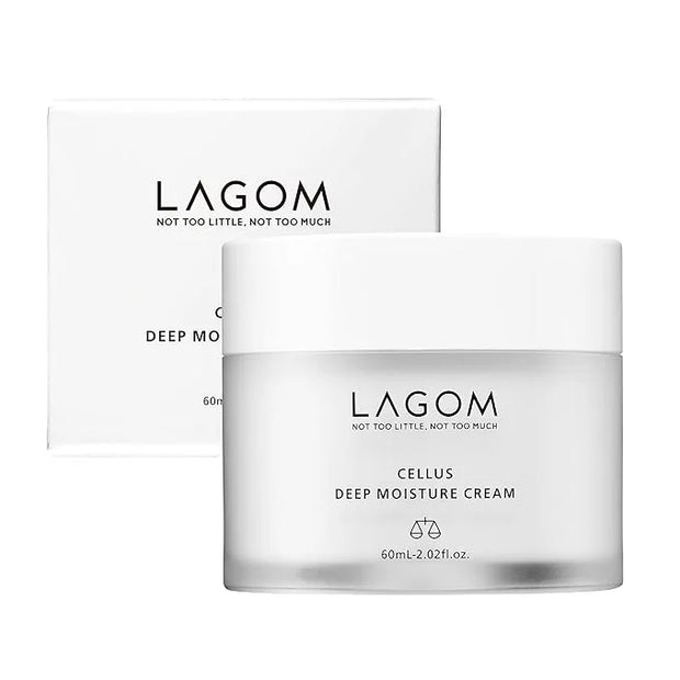 LAGOM Cellus Deep Moisture Cream Natural Moisturizer with Ceramide and D-Panthenol (B5) Snooth Hydrating Nourishing Protec...