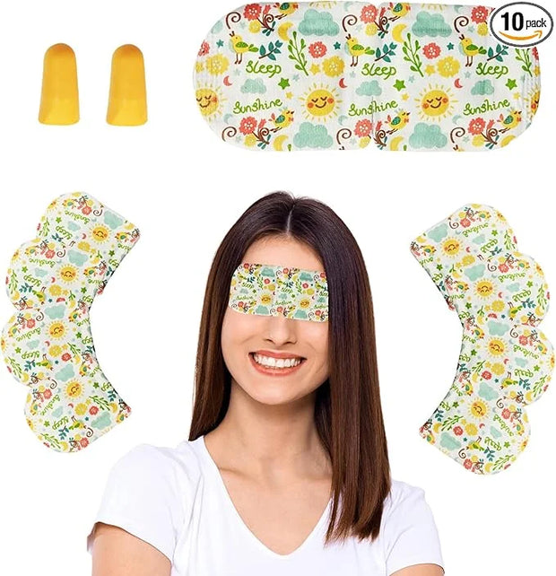 10 Packs of steam Eye Masks, Disposable Heated Eye Masks, Quickly Relieve Eye Fatigue, Suitable for Swollen Eyes, Sleep, T...