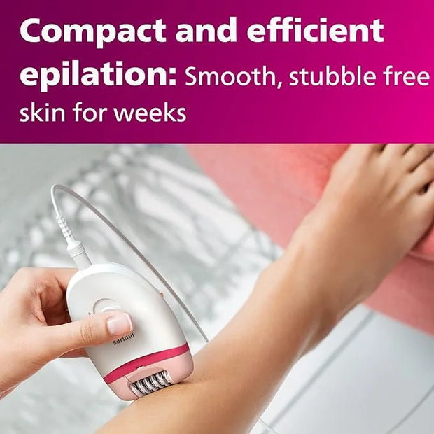 Philips Beauty Satinelle Essential Compact Hair Removal Epilator for Women, BRE235/04 (Corded Use Only) - Product Image