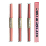 Double-end 2-in-1 Matte & Shimmery Lip Gloss Set, 3 PCS/Set (Set B, 3pcs) - Product Image