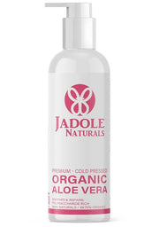 Organic Aloe vera Gel - 8.4 oz / 250ml | For Hair, Scalp, Face, Dry Skin, Sunburn, & Sensitive Skin -Reduces Redness, Help...