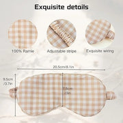 Linen Eye Mask for Girls,Travel Breathable Sleep Mask,Adjustable Strap, Hypoallergenic, Cooling with Travel Bag Gift Packa...