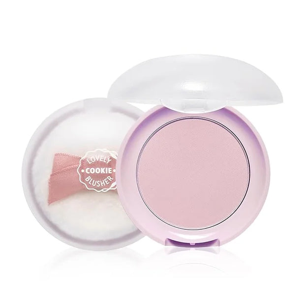 ETUDE Lovely Cookie Blusher - Lavender Lemon Macaron 4g | Glowing & Natural Powder Blush with Long-Lasting Sebum Control |...