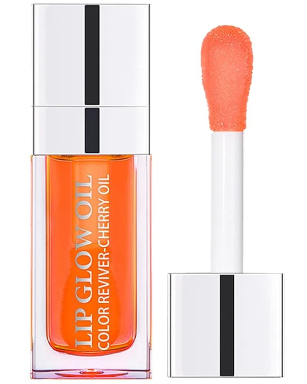Hydrating Plumping Lip Glow Oil,Tinted Lip Gloss Lip Stain,Glow Reviver Lip Oil,Long Lasting Moisturizing Clear Lip Plumpi...