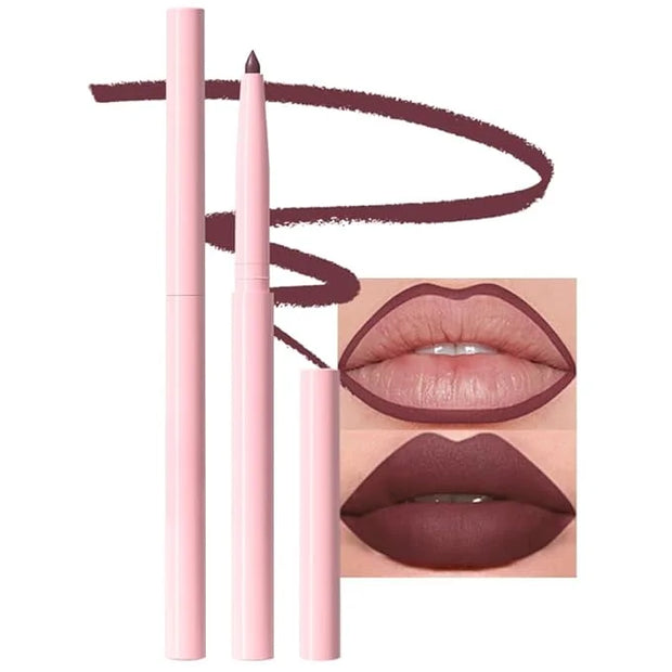 evpct Plum Matte Creamy Retractable Lip Liner Pencils for Shaping & Sculpting Lips, Lip Pencils for Women Long Lasting Wat...