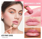 Oulac Pale Pink Lipstick Shine for Women, 2 in 1 Glossy Light Pink Tinted Lip Balm, Hydrating Lipstick for Dry Lips, Moist...