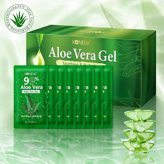 100 Pack Bulk Aloe Vera Gel, 99% Pure Aloe Vera Gel for Face, Hair, Skin, Body, Sunburn Relief, Hydrating Aloe Gel Travel ...