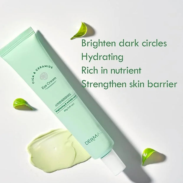 DERMAL Cicamide Nourishing & Anti-Wrinkle Eye Cream 1.41 oz - With Centella Asiatica Extracts and Ceramide to Fight Early ...