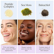 LilyAna Naturals Bakuchiol Face Lift Cream with Sea Moss and Peptide Complex - Face Cream for Women - Moisturizing and Lif...