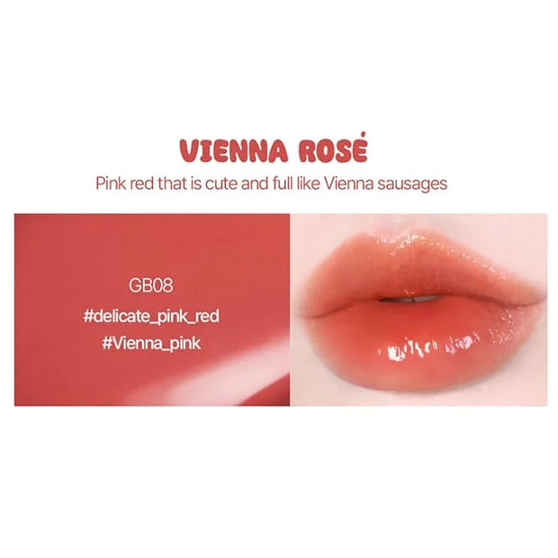 Glow Bokki Glossy Lip Tint, Korean Beauty (GB08 Vienna Rosé, 4.1 grams) - Product Image
