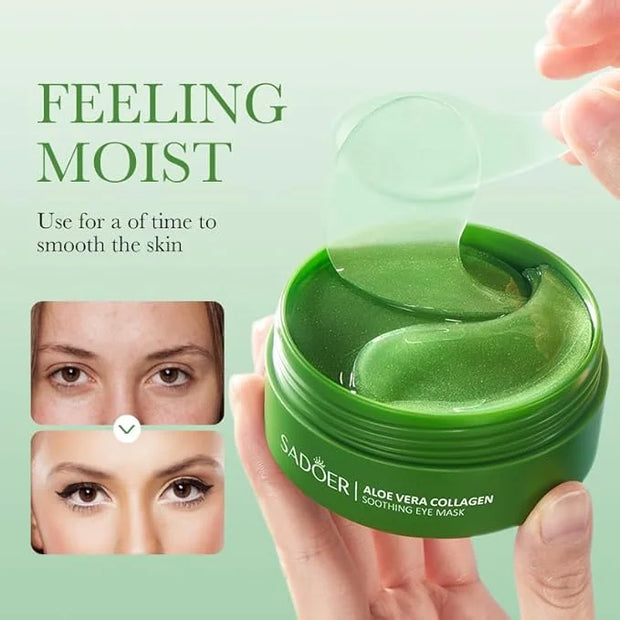 Under Eye Patches, 60PCS Aloe Vera Under Eye Mask for Dark Circles and Puffiness, Under Eye Gel Pads Improve Under Eye Bag...
